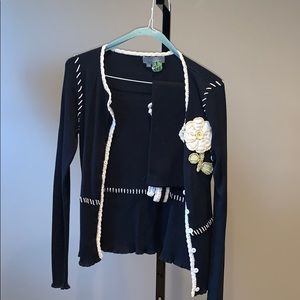 ECCOCI blouse with included tank top. LIGHTLY WORN